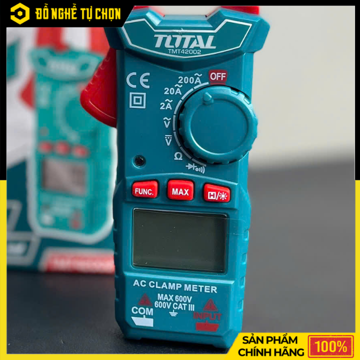Đồng Hồ Đo Điện Ampe Kìm AC/DC Total TMT42002 – Đo Chính Xác Cao – Hàng Chính Hãng Có VAT