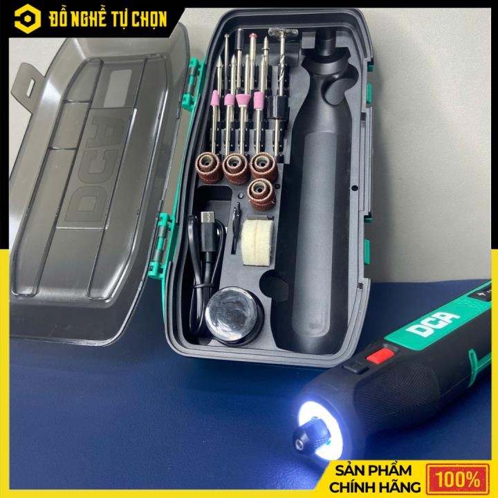 Máy Mài Khuôn Pin 8V DCA ADSJ0801E – 5 Tốc Độ, Sạc Type-C | Hàng Chính Hãng, Có VAT