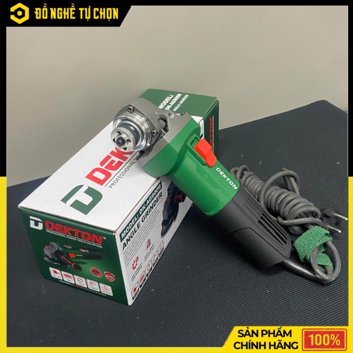 Máy Mài Tay Ngắn Dekton DK-AG900R – Công Tắc Trượt – 900W – Lưỡi 100mm – Chống Rung – Hàng Chính Hãng Có VAT