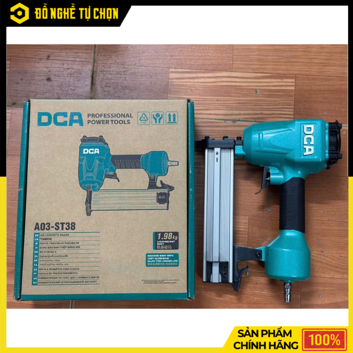 Súng Bắn Đinh Bê Tông DCA A03-ST38 Dùng Hơi – Bắn Nhanh, Ghim Chắc | Hàng Chính Hãng, Có VAT