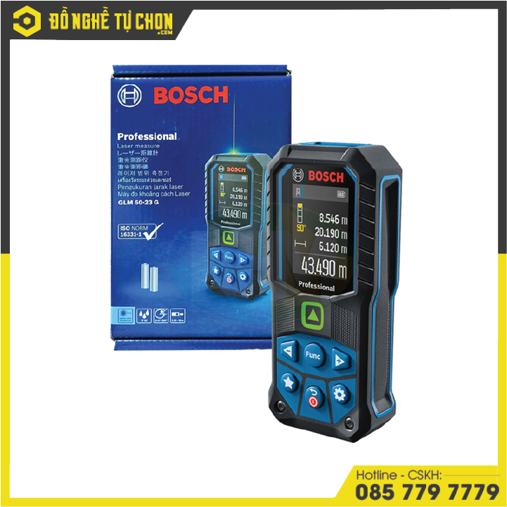 Máy đo khoảng cách Bosch GLM 50-23 G (tia xanh) 0601072VK0