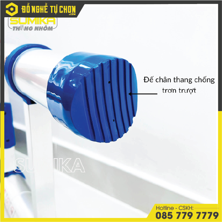 Thang rút nhôm Sumika SKB380, đai xanh, chiều cao 3.8m