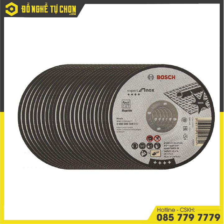 Đá cắt 125x1x22.2mm (Inox)