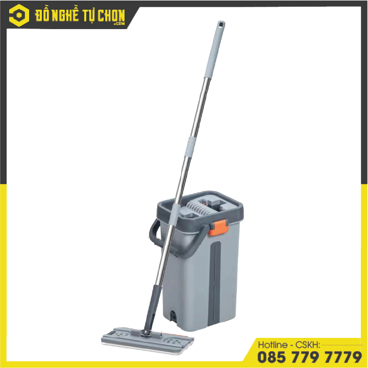 Bộ cây lau nhà SUMIKA C38, thùng lau nhà 2 ngăn tự vắt