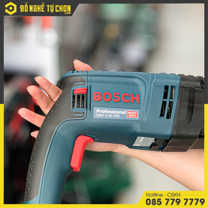 Máy Khoan Búa Bosch GBH 2-26 DRE 800W – Khoan Bê Tông SDS Plus 26mm – Hàng Chính Hãng Có VAT
