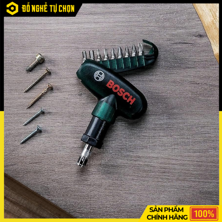 Bộ Mũi Vặn Vít Cầm Tay 10 Món Bosch 2607019510 – Đa Năng, Bền Bỉ, Tháo Lắp Chính Xác | Hàng Chính Hãng, Có VAT