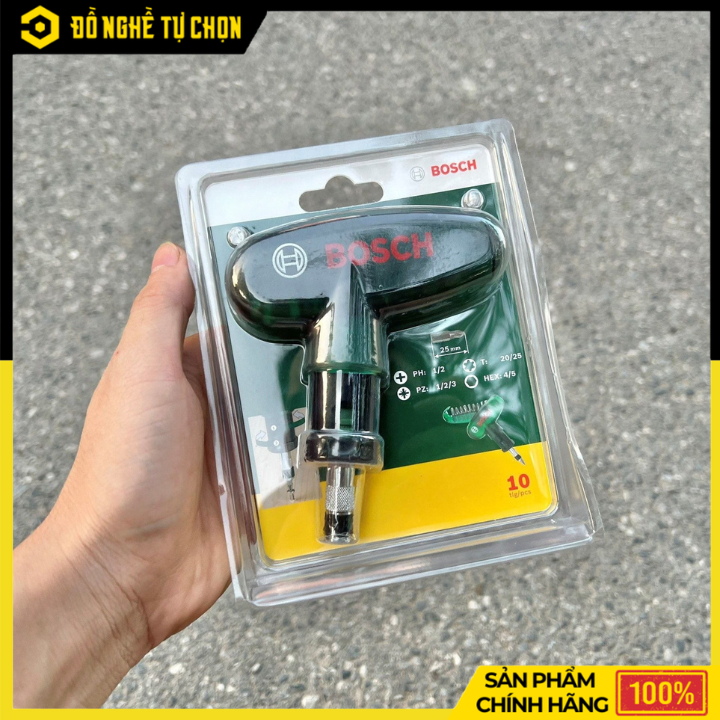 Bộ Mũi Vặn Vít Cầm Tay 10 Món Bosch 2607019510 – Đa Năng, Bền Bỉ, Tháo Lắp Chính Xác | Hàng Chính Hãng, Có VAT