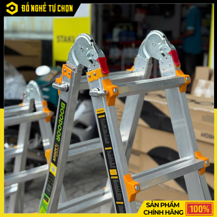 Thang Nhôm Rút Lồng 2.5m Boodoor BRL25 – Duỗi Thẳng 5m, Nhôm Dày 2.4mm, Tải Trọng 300Kg | Hàng Chính Hãng, Có VAT