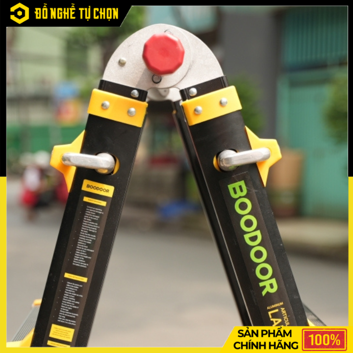 Thang Nhôm Rút Lồng Chữ A 2.5m Boodoor BRL25B (Khóa Mỹ) – Duỗi Thẳng 5m, Nhôm Dày 2.6mm | Hàng Chính Hãng, Có VAT