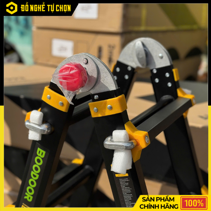 Thang Nhôm Rút Lồng Chữ A 2.5m Boodoor BRL25B (Khóa Mỹ) – Duỗi Thẳng 5m, Nhôm Dày 2.6mm | Hàng Chính Hãng, Có VAT