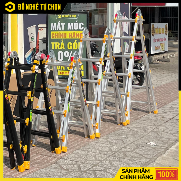 Thang Nhôm Rút Lồng 3m Boodoor BRL30 – Duỗi Thẳng 6m, Nhôm Dày 2.4mm, Tải Trọng 300Kg | Hàng Chính Hãng, Có VAT