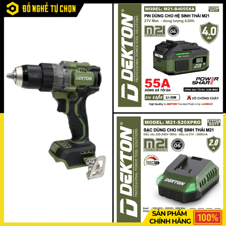 [THÂN] M21-ID1390XCP – Máy Khoan 13mm | Lực Siết 90N.m – 3 Chức Năng – Tạo Xung Mạnh Mẽ - Hàng Chính Hãng Có VAT