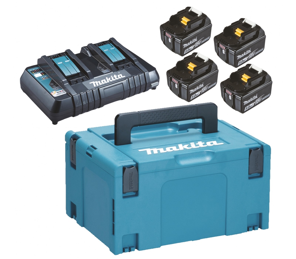 Bộ Pin Và Sạc Makita /MKP3PT184 (BL1850B*4/DC18RD)