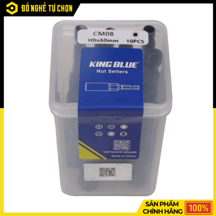 Đầu Chụp Bulong Sâu Lòng King Blue CM08 – Siết Mở Nhanh Gọn, Chắc Chắn, Độ Bền Cao | Hàng Chính Hãng, Có VAT