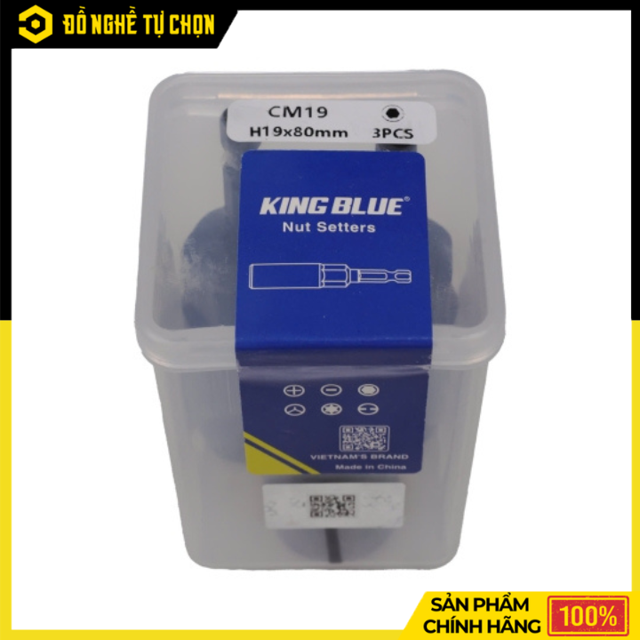 Đầu Chụp Bulong Sâu Lòng King Blue CM19 – Siết Mở Bulong Chắc Chắn, Chịu Lực Tốt, Độ Bền Cao | Hàng Chính Hãng, Có VAT