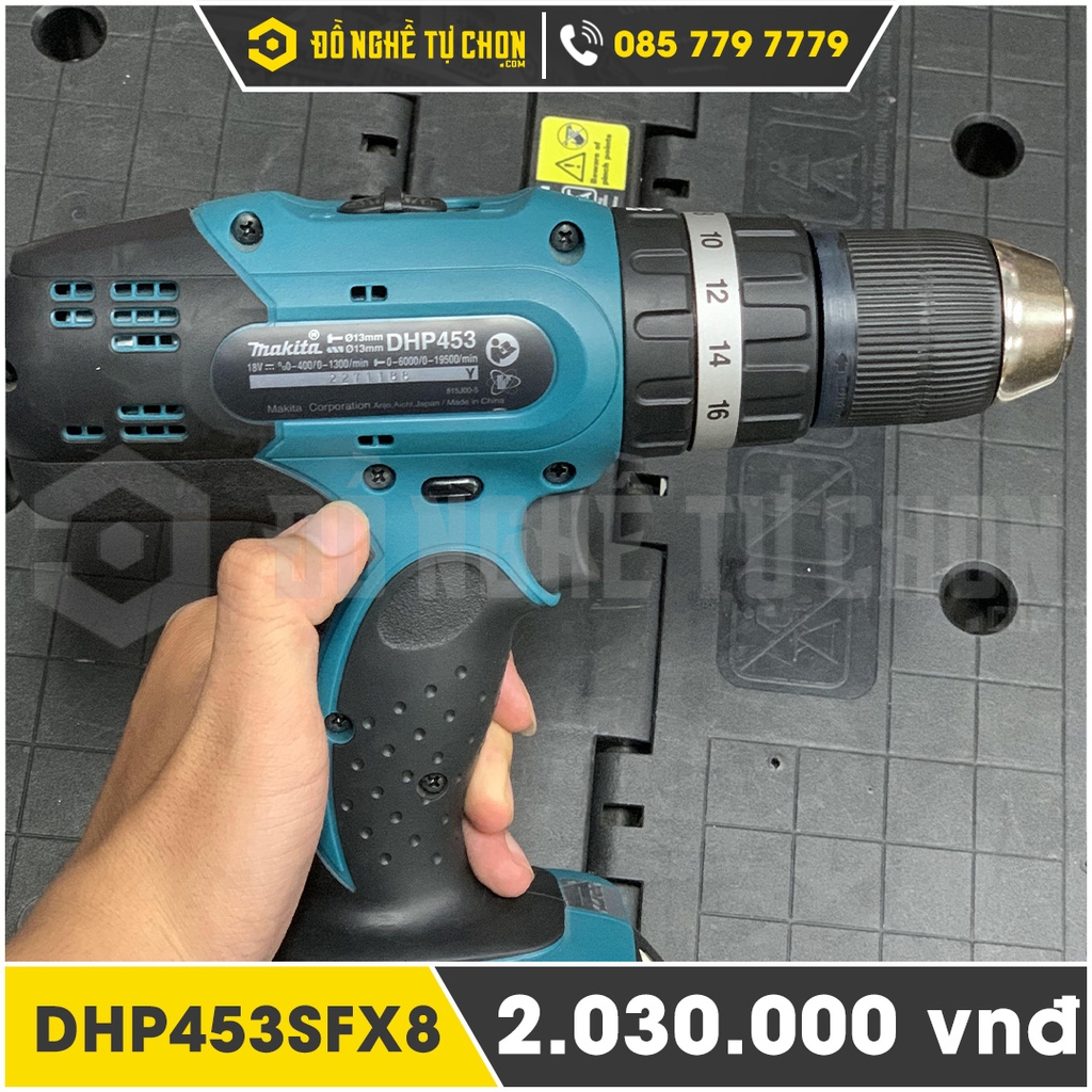 Máy Khoan Vặn Vít Dùng Pin Makita DHP453SFX8 / 18V 3.0Ah