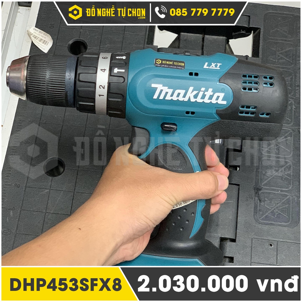 Máy Khoan Vặn Vít Dùng Pin Makita DHP453SFX8 / 18V 3.0Ah