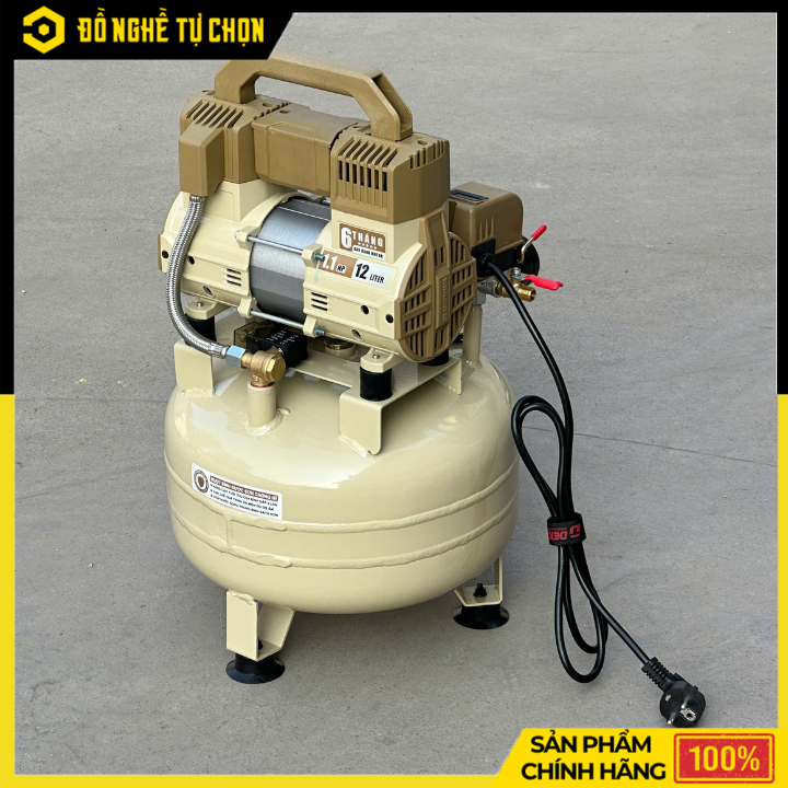 Máy Nén Khí Không Dầu Dekton DK-AC2912VTG 12L 1.1HP Lên Hơi Siêu Nhanh 52 Giây – Hàng Chính Hãng, Có VAT