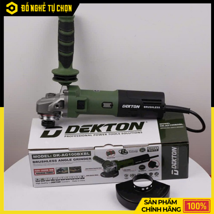 Máy Mài Góc Brushless Dekton DK-AG100BXBL / DK-AG125BXBL 2000W 5 Tốc Độ An Toàn | Hàng Chính Hãng, Có VAT