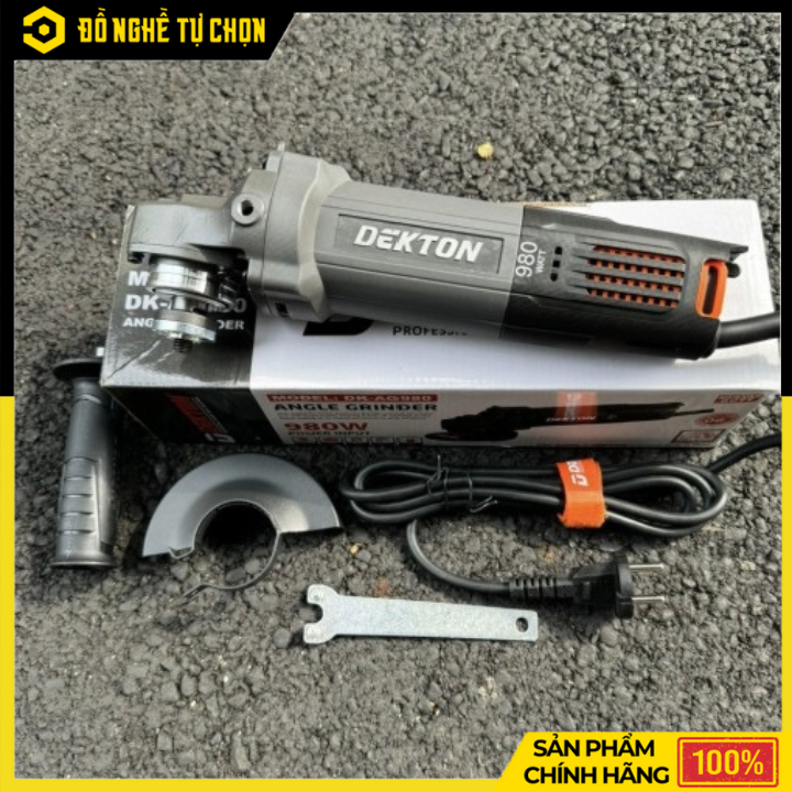 Máy Mài Đá Cầm Tay Dekton DK-AG980 – Công Suất 980W – Tốc Độ 11.000 vòng/phút – Hàng Chính Hãng Có VAT