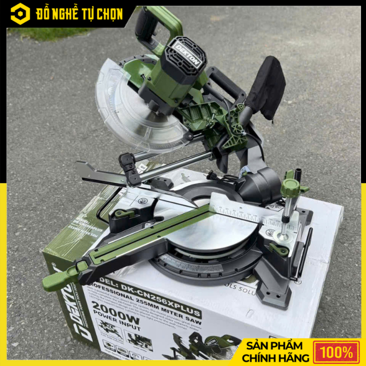 Máy Cắt Nhôm Trượt Dekton DK-CN256XPLUS – 2000W – Lưỡi 255mm 120 Răng – Có Laser Soi Đường Cắt – Hàng Chính Hãng Có VAT