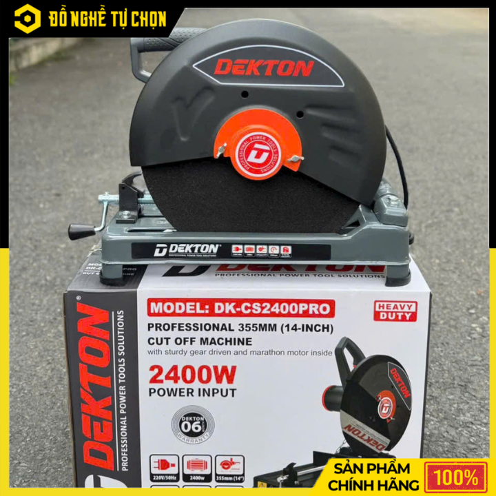 Máy Cắt Sắt 355mm Dekton DK-CS2400PRO – Gọn Nhẹ, Cắt Nhanh Chính Xác | Hàng Chính Hãng, Có VAT