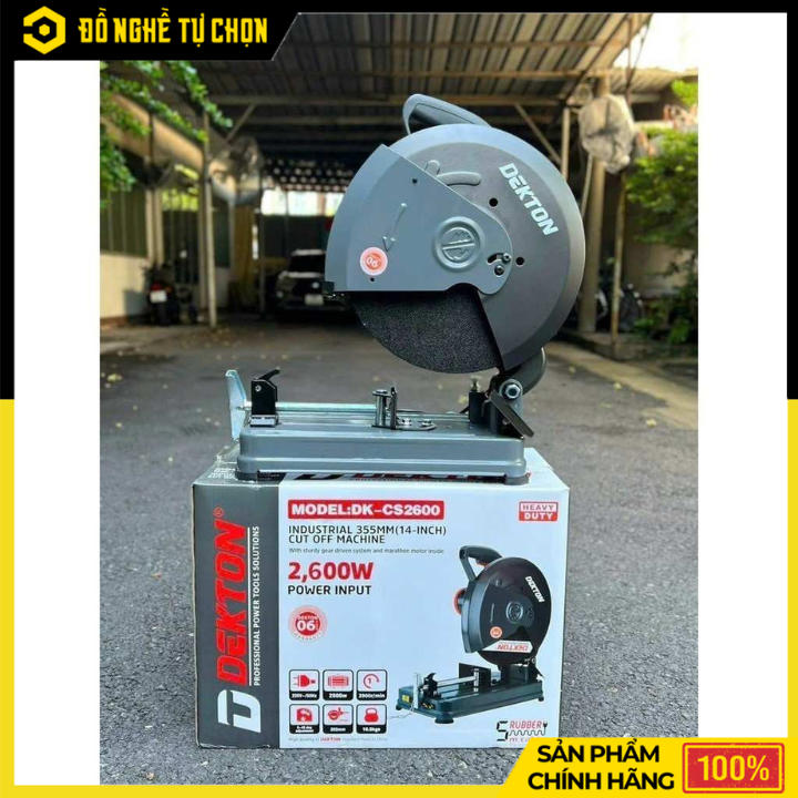 Máy Cắt Sắt 355mm Dekton DK-CS2600 – Cắt Nhanh, Mạnh Mẽ | Hàng Chính Hãng, Có VAT