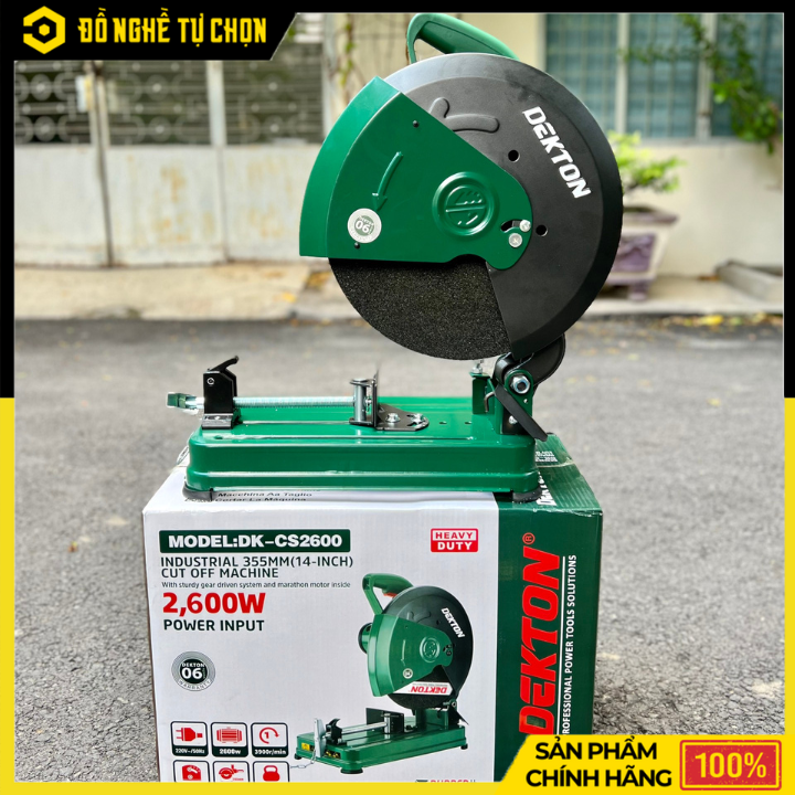 Máy Cắt Sắt 355mm Dekton DK-CS2600 – Cắt Nhanh, Mạnh Mẽ | Hàng Chính Hãng, Có VAT