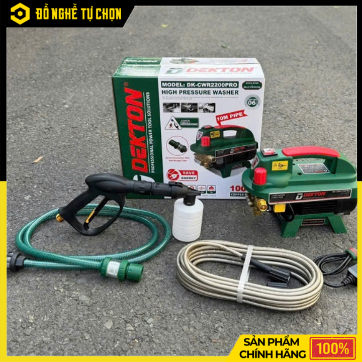 MÁY RỬA XE DEKTON DK-CWR2200PRO 790W – NHỎ GỌN, CÓ CHỈNH ÁP, DỄ SỬ DỤNG | Hàng Chính Hãng, Có VAT
