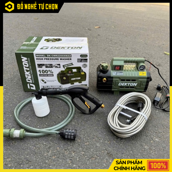 Máy Rửa Xe Mini Dekton DK-CWR2200XMAX 790W Chỉnh Áp | Hàng Chính Hãng, Có VAT