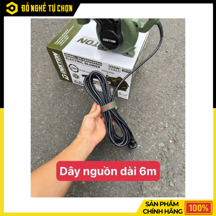 Máy Thổi Bụi Và Hút Bụi Dekton DK-EB950XPRO Công Suất 950W, 2 Trong 1 Mạnh Mẽ Cho Xưởng Và Gia Đình | Hàng Chính Hãng, Có VAT