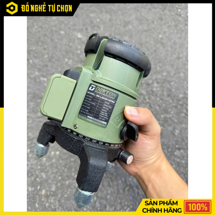 Máy Cân Bằng Laser 5 Tia Dekton DK-LS0501XPRO – Tia Xanh Rõ Nét, Xoay 360°, Cân Chỉnh Chuẩn Xác, Hàng Chính Hãng, Có VAT