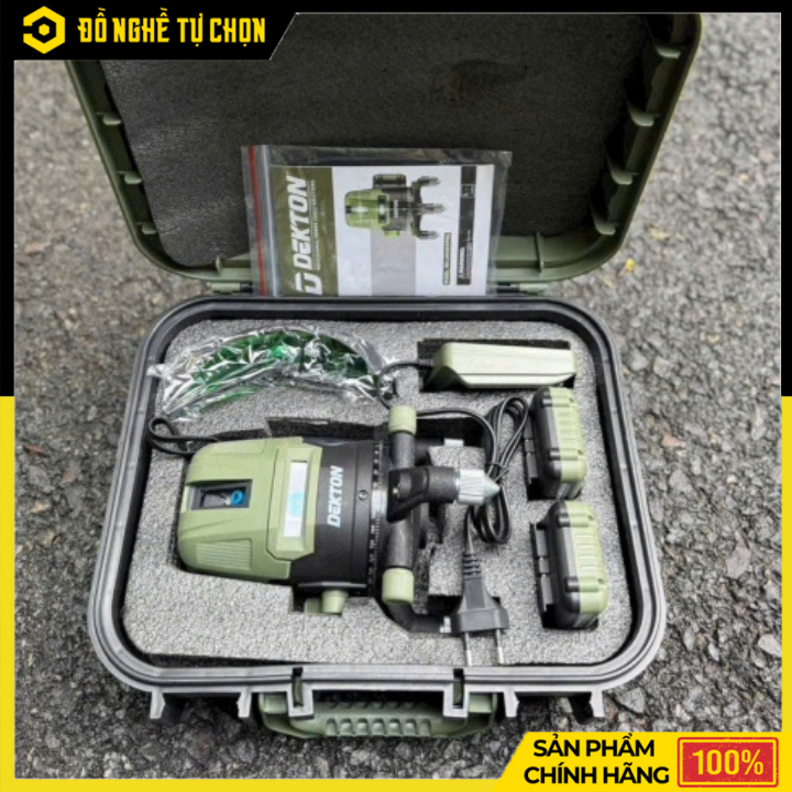 Máy cân bằng, cân chỉnh tia laser hoạt động bằng pin hiệu DEKTON; Model: DK-LS0505
