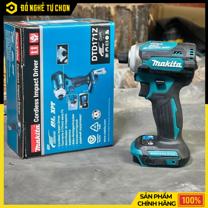 Máy Vặn Vít Dùng Pin 18V Makita DTD171Z Không Chổi Than Lực Siết Mạnh Mẽ – Hàng Chính Hãng, Có VAT