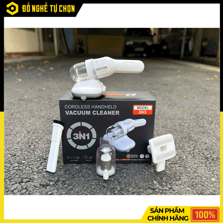 Máy Hút Bụi Đa Năng Dùng Pin Dekton DV3 – Lực Hút Mạnh, Khử Khuẩn UV Hiệu Quả, Hàng Chính Hãng, Có VAT