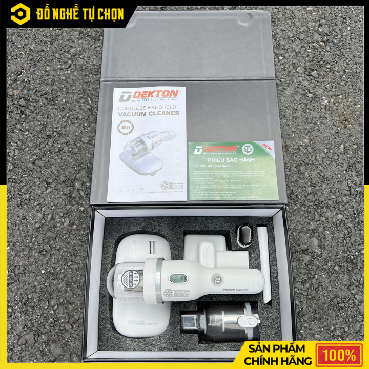 Máy Hút Bụi Đa Năng Dùng Pin Dekton DV3 – Lực Hút Mạnh, Khử Khuẩn UV Hiệu Quả, Hàng Chính Hãng, Có VAT