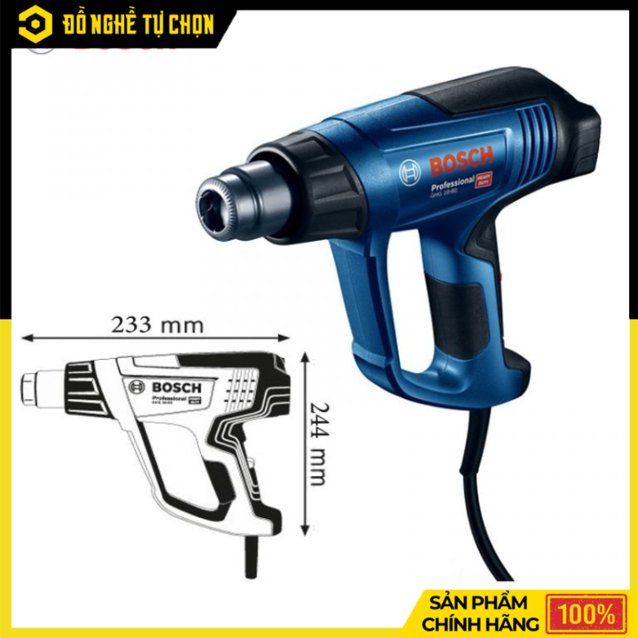 Máy Thổi Hơi Nóng Bosch GHG 18-60 – Công Suất 1800W – Nhiệt Độ 50–600°C – Lưu Lượng Khí 250–600 L/Phút – Hàng Chính Hãng Có VAT