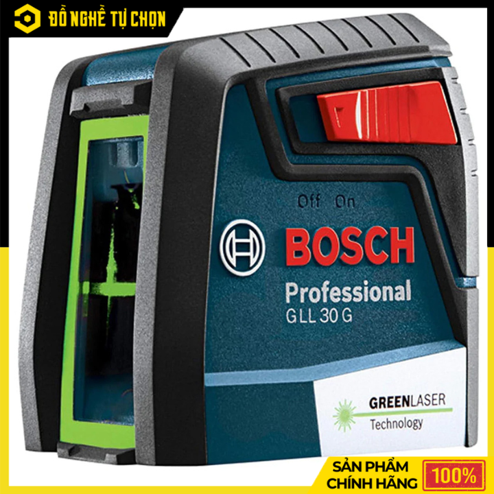 Máy Cân Mực Laser Bosch GLL 30 G Tia Xanh – Căn Chỉnh Chính Xác, Dễ Quan Sát | Hàng Chính Hãng, Có VAT