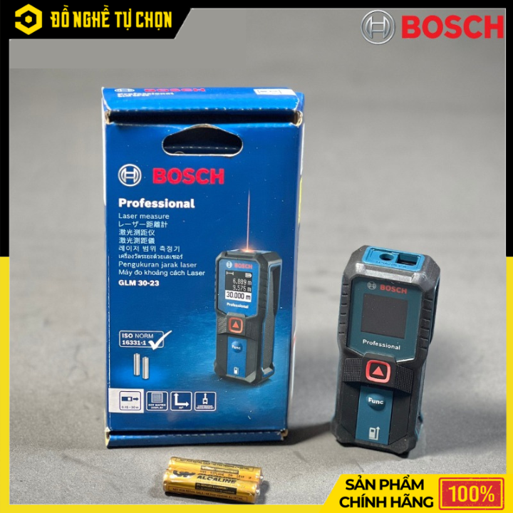 Máy Đo Khoảng Cách Laser Bosch GLM 30-23 – Đo Chính Xác ±1.5mm – Phạm Vi 30m – Hàng Chính Hãng Có VAT