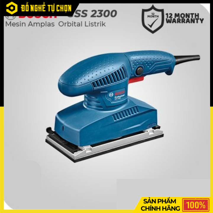 Máy Chà Nhám Rung Bosch GSS 2300 – 190W – 24.000 OPM – Thiết Kế Nhỏ Gọn, Hiệu Suất Cao – Hàng Chính Hãng Có VAT