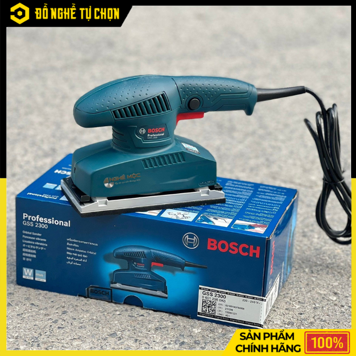 Máy Chà Nhám Rung Bosch GSS 2300 – 190W – 24.000 OPM – Thiết Kế Nhỏ Gọn, Hiệu Suất Cao – Hàng Chính Hãng Có VAT