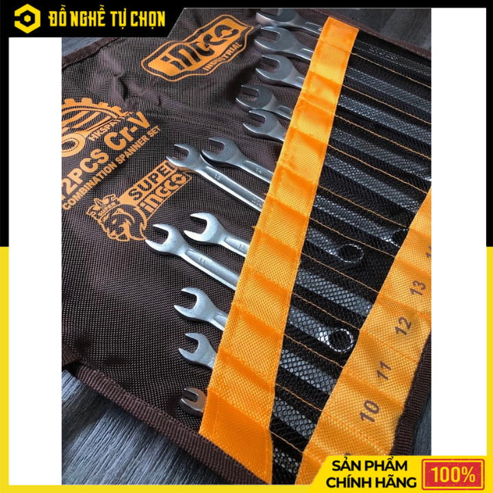 Bộ 12 Cờ Lê Vòng Miệng Ingco HKSPA1142 – Đa Dạng Kích Thước, Bền Bỉ Theo Thời Gian | Hàng Chính Hãng, Có VAT