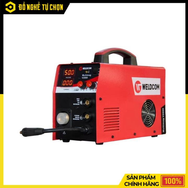 Máy Hàn Bán Tự Động Weldcom MULTIMAG V2000 Đa Chức Năng MIG/MMA 200A, Hàn Không Dùng Khí | Hàng Chính Hãng, Có VAT