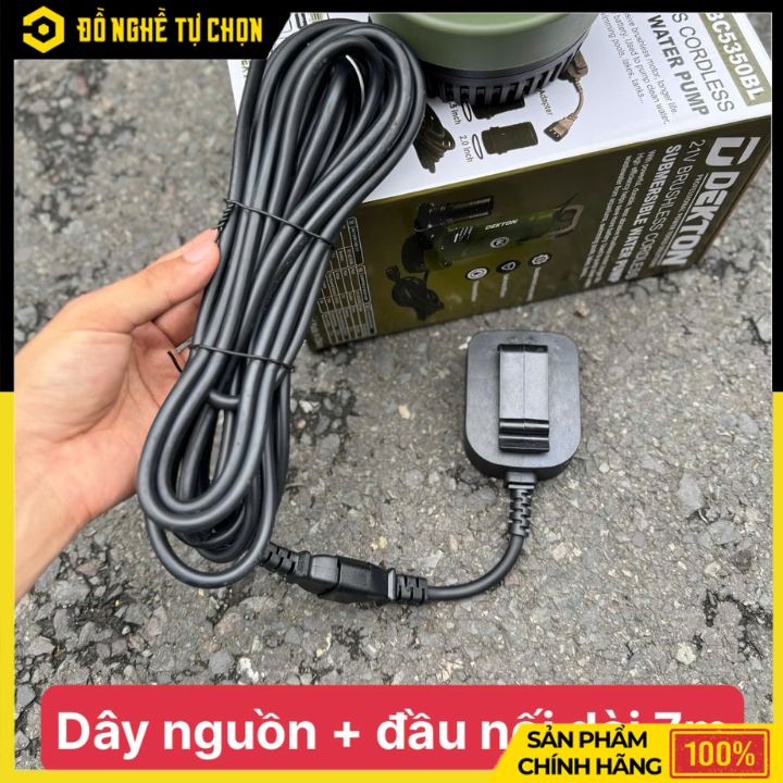 Máy Bơm Chìm Dùng Pin Dekton M21-BC5350BL – 21V – Lưu Lượng 90 Lít/Phút – An Toàn, Tiện Dụng, Hàng Chính Hãng Có VAT