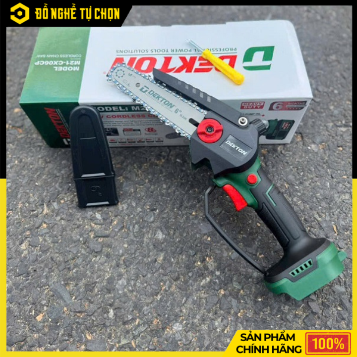 Máy Cưa Xích Pin 6 Inch Dekton M21-CX06CP – Brushless, Siêu Nhẹ 0.85kg, Có Bình Nhớt | Hàng Chính Hãng, Có VAT