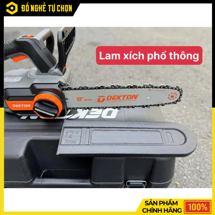 Máy Cưa Xích Dùng Pin Dekton M21-CX12PRO 12 Inch – Motor Không Chổi Than, Cắt Mạnh Mẽ, An Toàn Cao, Hàng Chính Hãng, Có VAT