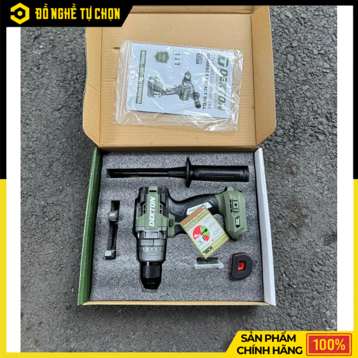 [THÂN] Máy Khoan Động Lực Pin 21V Dekton M21-ID13160XPRO - màu Olive 160Nm Brushless (Chưa Pin Sạc) | Hàng Chính Hãng, Có VAT
