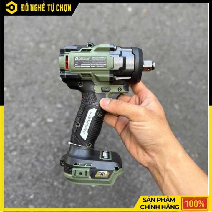 Thân Máy Siết Bu Lông Pin 21V Dekton M21-IW555XPLUS – 555Nm, Brushless, Đầu 1/2 Inch, 4 Tốc Độ | Hàng Chính Hãng, Có VAT