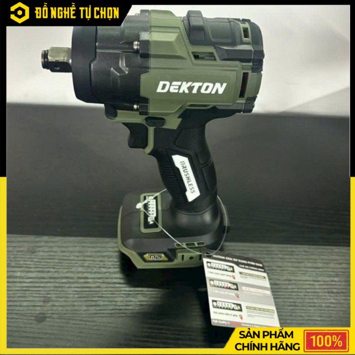 Thân Máy Siết Bu Lông Pin 21V Dekton M21-IW555XPLUS – 555Nm, Brushless, Đầu 1/2 Inch, 4 Tốc Độ | Hàng Chính Hãng, Có VAT