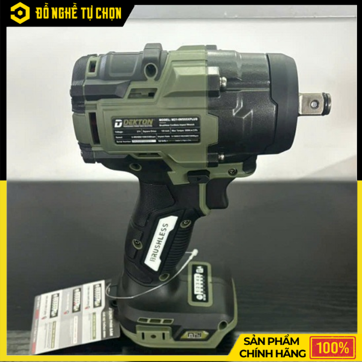 Thân Máy Siết Bu Lông Pin 21V Dekton M21-IW555XPLUS – 555Nm, Brushless, Đầu 1/2 Inch, 4 Tốc Độ | Hàng Chính Hãng, Có VAT